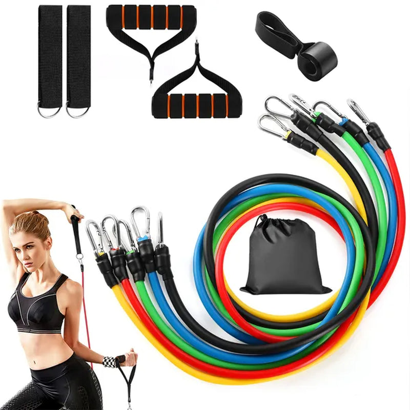 11Pcs Resistance Bands Set Fitness Workout 