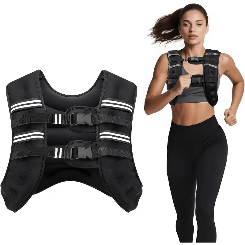 Adjustable Weighted Vest With Reflective Stripe