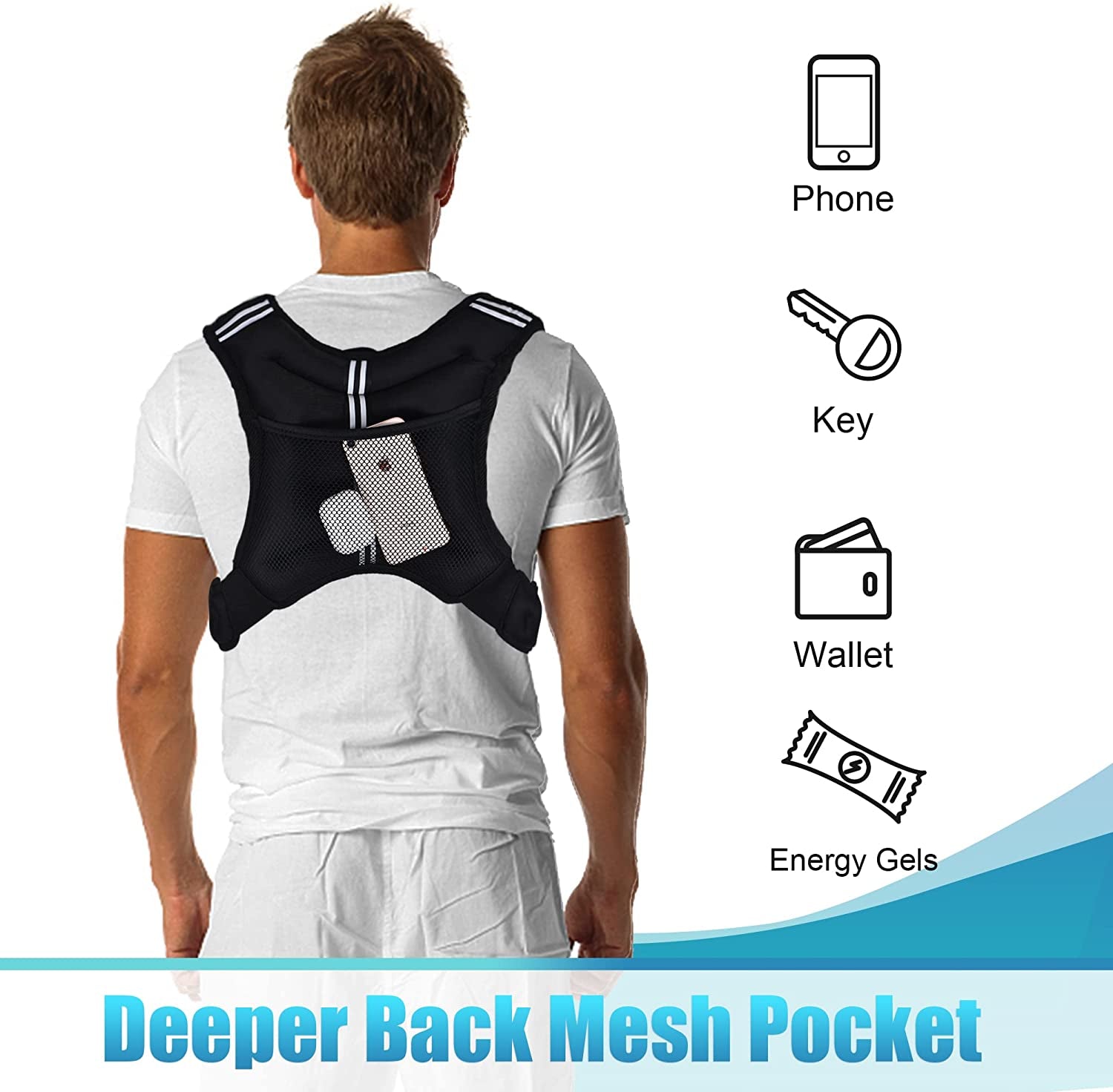 Weight Vest with Reflective Stripe For Workout