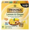 Lemon & Ginger Herbal Tea Bags 50 Count Box