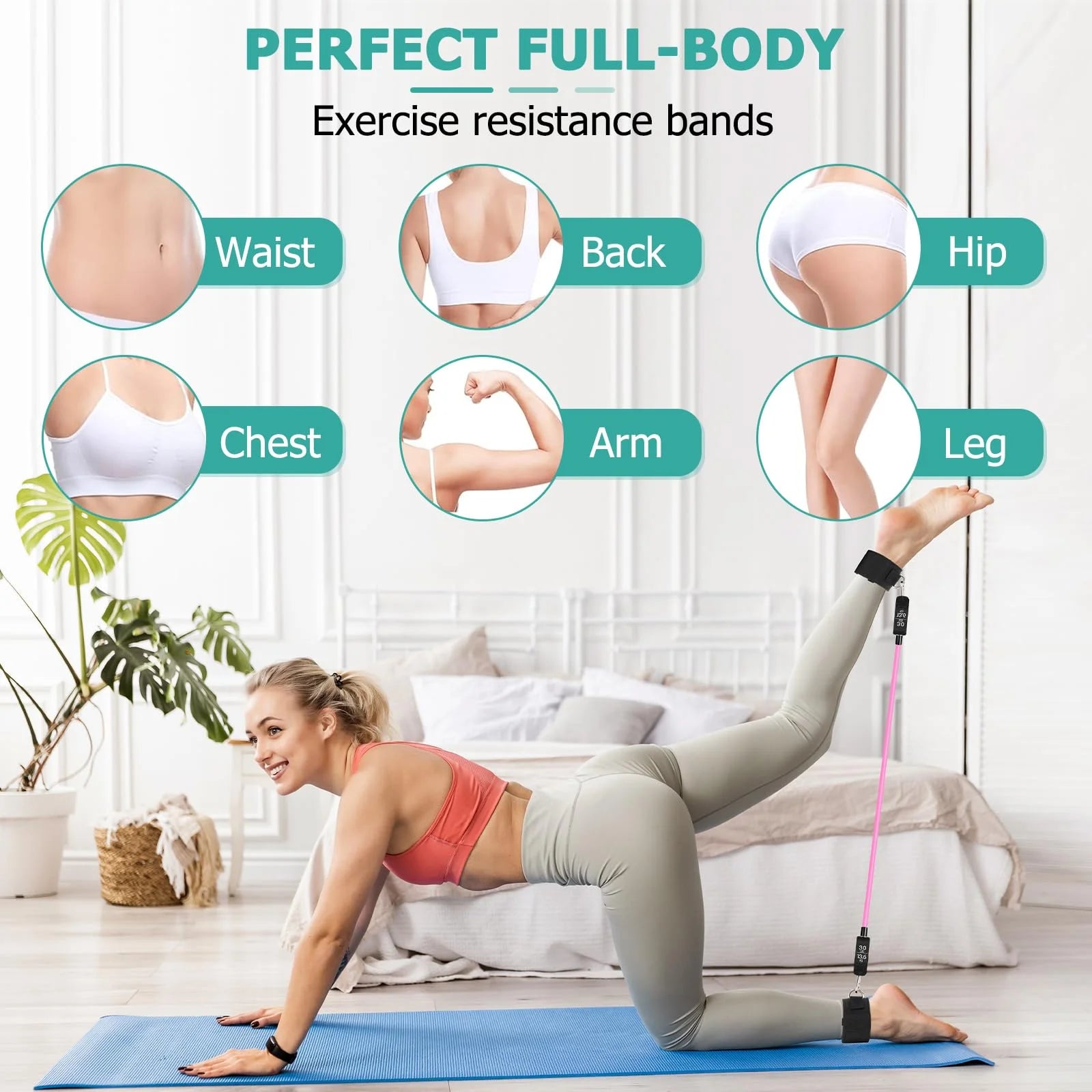 Pilates Bar Kit for Exercise and Fitness for Men & Women