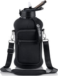 Half Gallon Water Bottle with Handle & Straw Leakproof