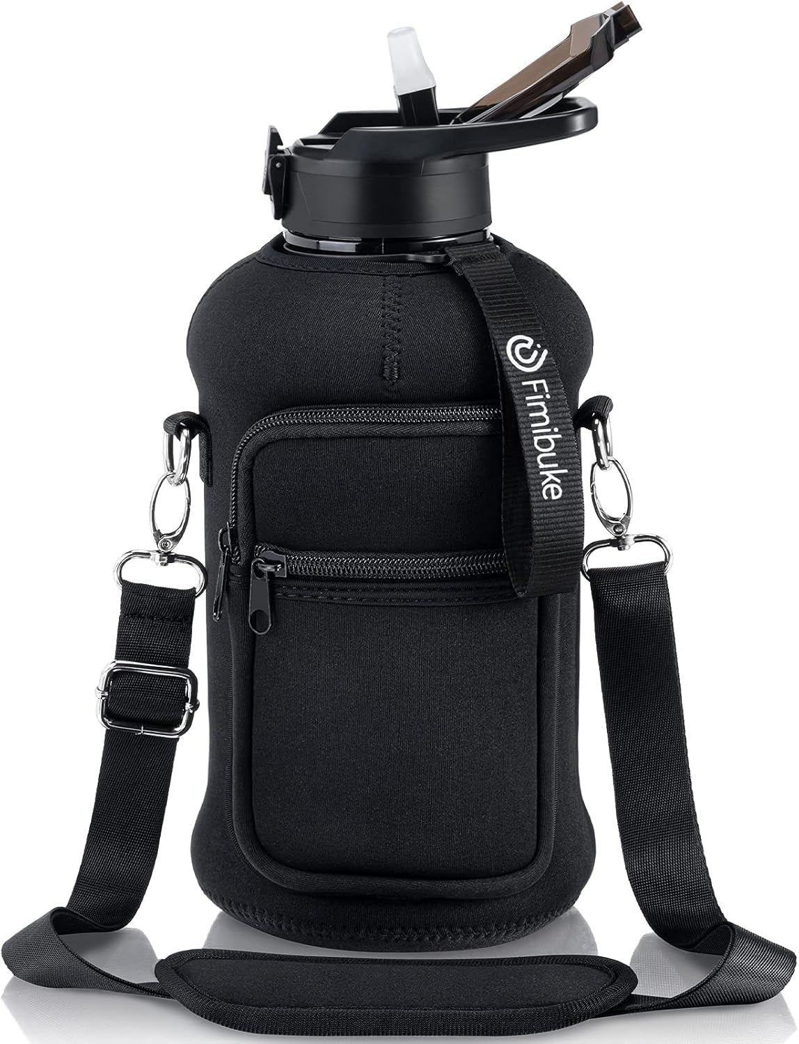 Half Gallon Water Bottle with Handle & Straw Leakproof