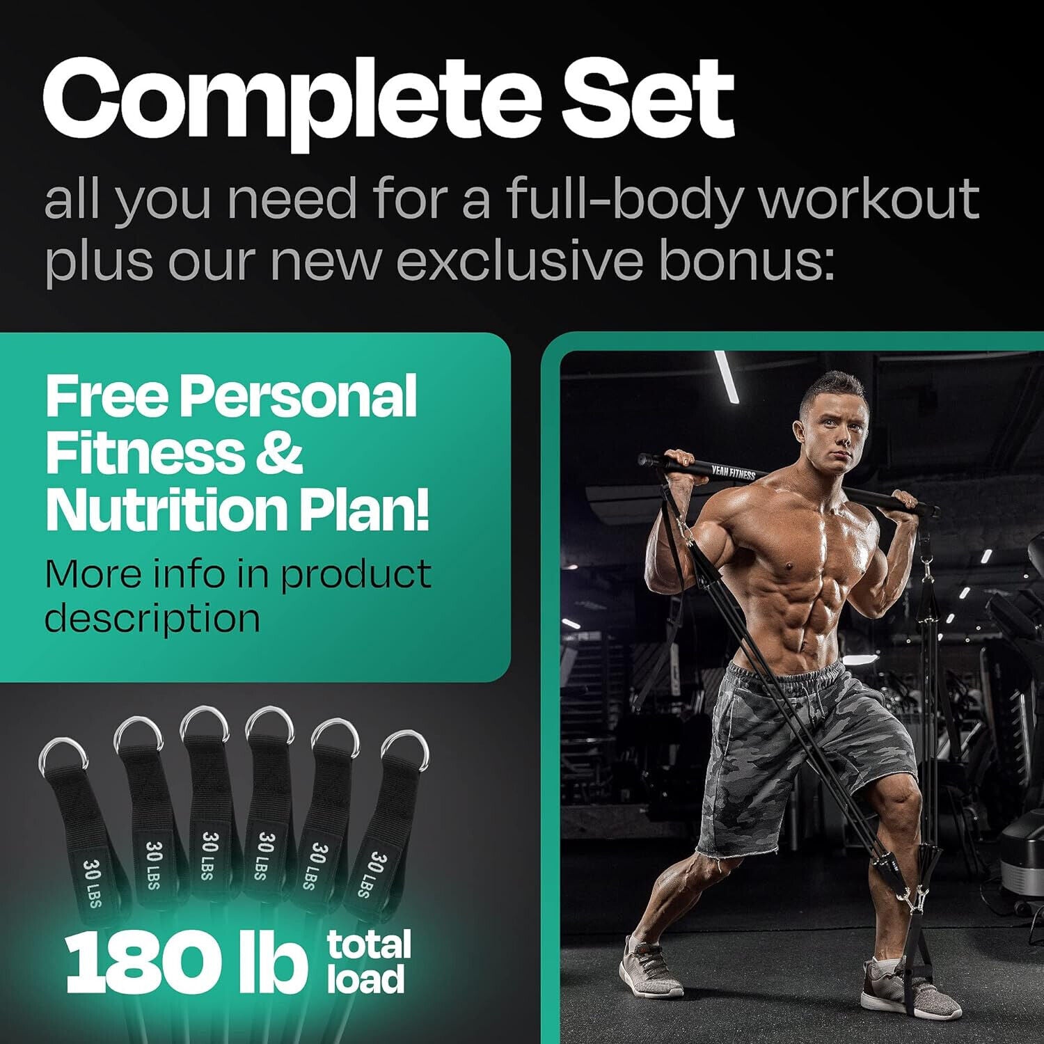 Portable Home Gym Workout Equipment with Resistance Bands 