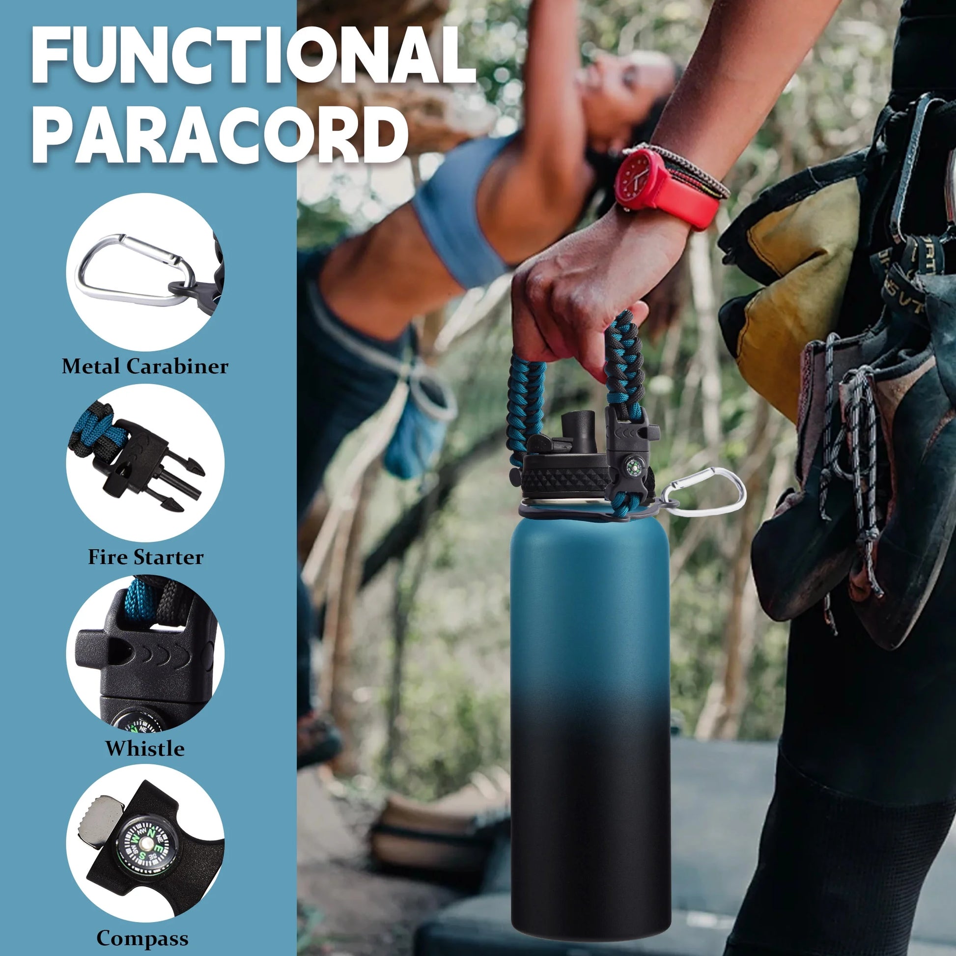 40Oz Insulated Water Bottle with Straw 